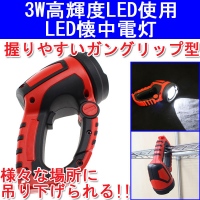 【上海問屋】様々な場所に取り付け可能だから手がふさがらない　充電式ガンクリップ型高輝度LED懐中電灯　販売開始