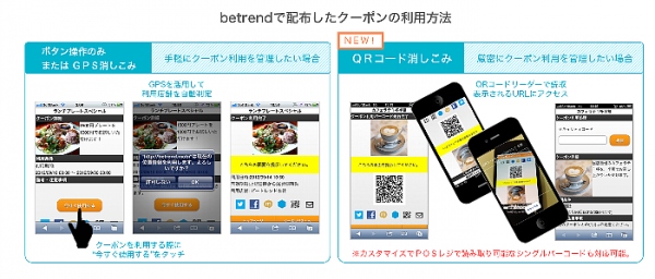 O2O施策の精度を向上させるQRコードクーポンに対応した『betrend』最新バージョンをリリース