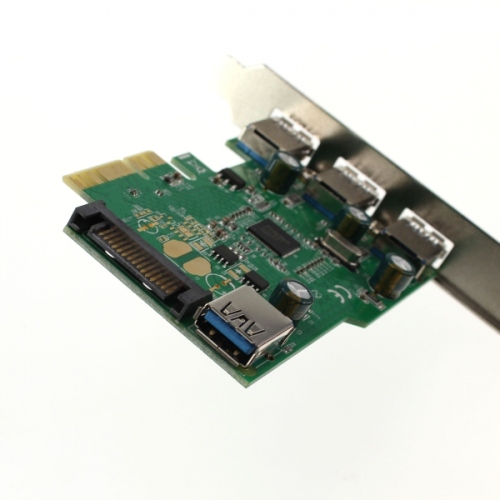 【上海問屋より】今お使いのデスクトップPCに3.0USBポートを増設 PCI-Express接続　USB3.0×4ポート(外3/内1) 増設カード販売開始