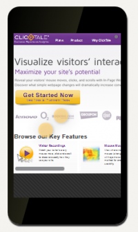 モバイル端末ユーザーの「指」の動きを可視化する『ClickTale(R) Touch』新登場