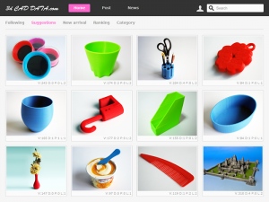 3Dプリンター用のデータが無料で手に入り、販売することもできる、フリーミアムな3Dプリンター用データ共有サービス「3D CAD DATA.COM」をオープン。