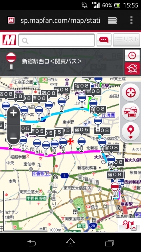 スマホ向け地図サイト「MapFan」 対応バス路線を拡大！首都圏4社・近畿圏3社の計142路線を追加