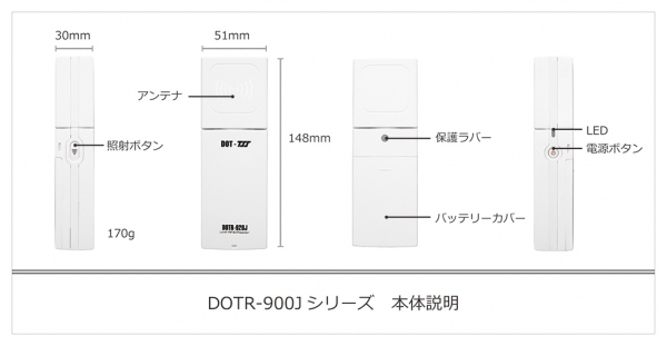 セパレート型UHF帯RFIDリーダライタ「DOTR-900Jシリーズ」に新色ホワイト登場