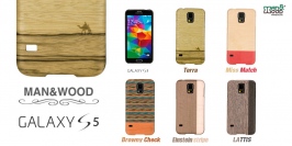 Man&Wood、天然木のGALAXY S5ケース発売！～薄さ0.38mm！特殊技術で立体感のある3Dデザインを実現～