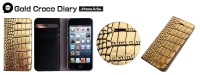 GAZE iPhone 5／5s Gold Croco Diary