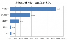 およそ9割が休日は家で過ごす。休日に使うお金は8割が1万円以下