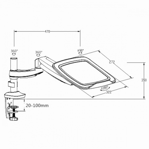 【上海問屋】デスク周りをスマートに　ノートパソコンの他　27インチまでの液晶モニターにも対応　モニターアームモニターアーム　販売開始