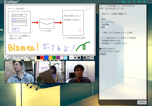 WebRTC 無料Web会議サービス「BizMee」 2014年 9月 3日（水）提供開始