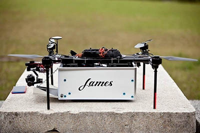 無人宅配の実現に向けて、パーソナル秘書アプリ「James」が9月よりクアッドコプターを用いたJamesDrone実験を開始