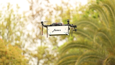 無人宅配の実現に向けて、パーソナル秘書アプリ「James」が9月よりクアッドコプターを用いたJamesDrone実験を開始