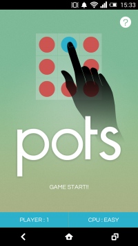 オセロのようでオセロでない新感覚ボードゲーム「pots」 Android版をGoogle Playにて配信開始