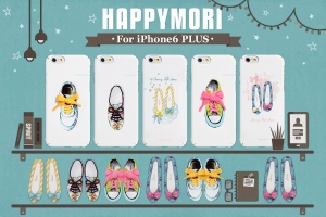 Happymori、靴のイラストがキュートなiPhone 6 Plus用バーケース発売！