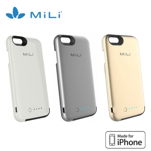 Apple認証iPhone6用バッテリーケース。3500mAhバッテリー、Lightningケーブル収納型『MiLi Power Spring6』待望のデビュー