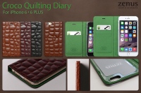 ZENUS iPhone 6／iPhone 6 Plusケース Croco Quilting Diary