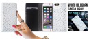 GAZE iPhone6 White Hologram Croco Diary