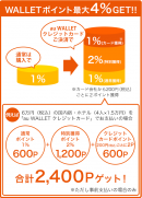 WALLET ポイントが最大4%貯まる