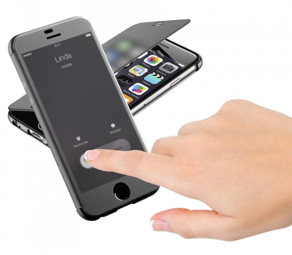 カバーを閉じたままで電話やカメラ撮影ができる手帳型iPhone 6ケース「BOOK TOUCH for iPhone 6」を8月23日に発売