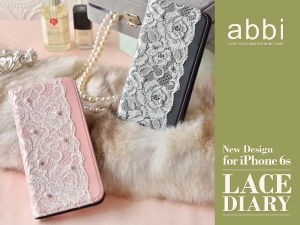 abbi iPhone6s/6ケース Lace Diary(レースダイアリー)