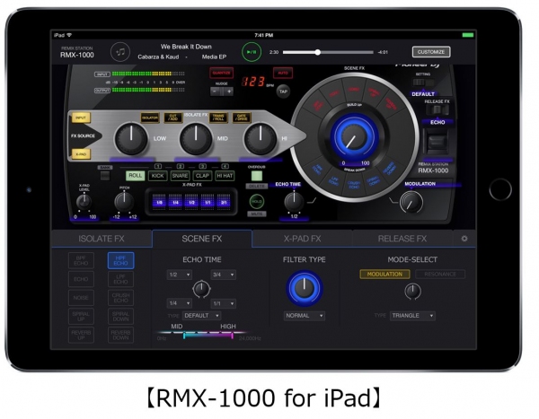 iPad用エフェクトアプリケーション「RMX-1000 for iPad」10月21日リリース～個性的で豊富なエフェクトによりオリジナリティあふれるアレンジが可能～