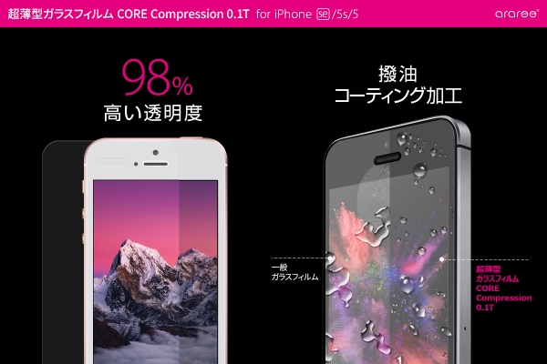 araree、iPhone SE専用0.1ｍｍガラスフィルム発売