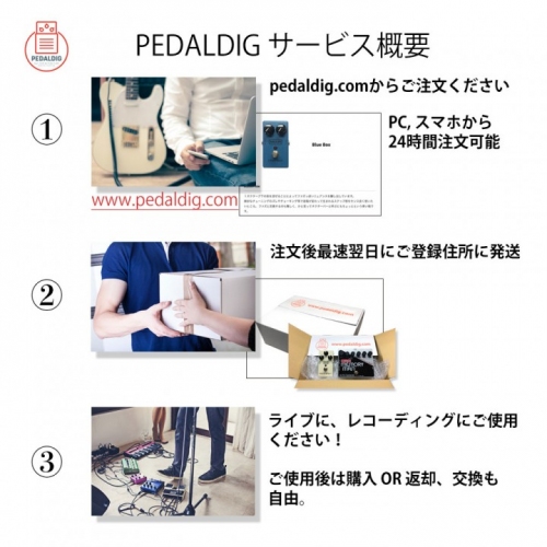 [エフェクター2台レンタル; 1ヶ月3,980円;送料込み]エフェクターレンタルサイト<PEDALDIG>12/5始動