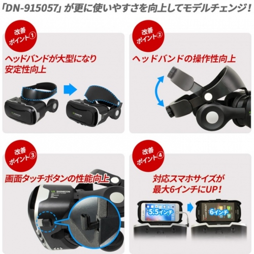 【上海問屋限定販売】絶妙な装着感を実現したVRゴーグル　迫力の音声で時間を忘れる没入感　スマホ用 ヘッドホン一体型3D VRゴーグル　販売開始