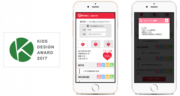 ベビーカーでの電車移動をサポートする「駅すぱあと for Pigeon.info」がキッズデザイン賞 審査委員長特別賞を受賞！