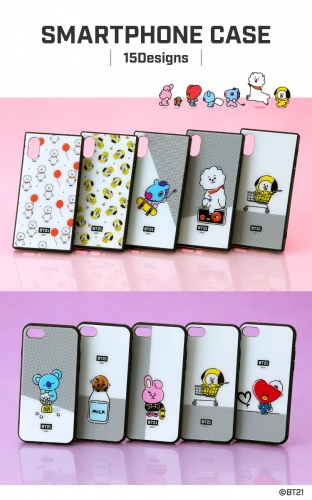 BT21のiPhoneケース3タイプを販売開始～ガラスハイブリッドケース・背面ケース・ハードケース～