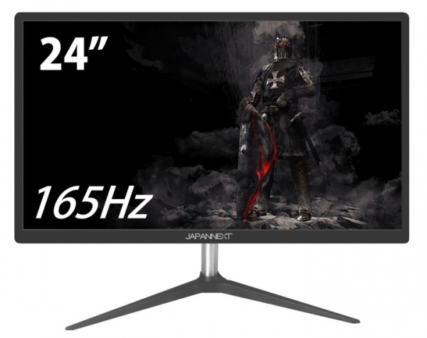 JAPANNEXTが24型1920×1080FHD解像度 144/165Hz1ms FreeSync対応 ゲーミングモニター「JN-T24165FHD」を発表