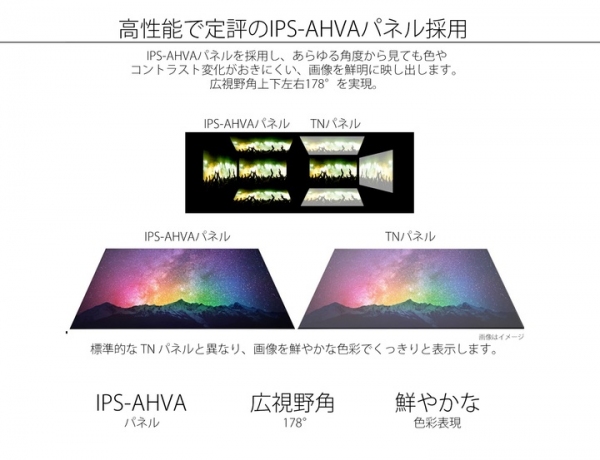 23.8型WQHD 2,560×1,440ドット ワイド液晶モニター 75Hz IPS系パネル「JN-IPS244WQHD」を発表