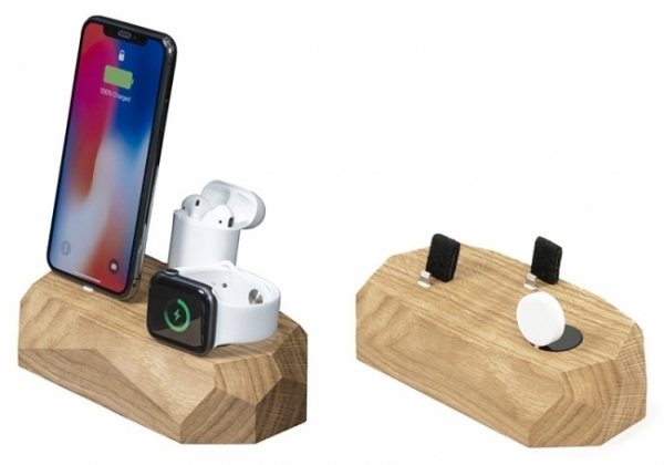 【大人気につき再入荷！】OAKYWOOD「3 in 1ドック」ポーランド発の木工製品。Apple製品をまとめて充電！【人気品薄製品】