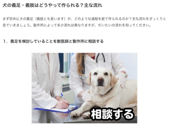 犬や猫（動物）の義足・義肢・車椅子の情報サイト「動物義足ナビ」リリースのお知らせ