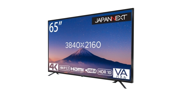 JAPANNEXTが65型 HDR対応4K液晶モニター 「JN-VT6500UHDR」を8月10日（火）より発売