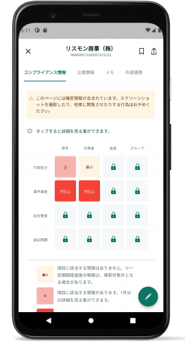 スマホアプリ「リスモンかんたんコンプラナビ」提供開始のお知らせ　～企業の営業効率化・コンプライアンスチェックを支援～