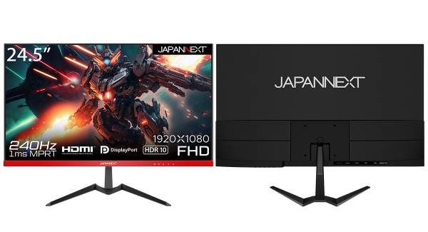 JAPANNEXTが24.5インチ VAパネル搭載240Hz対応ゲーミングモニターを発売