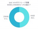 【調査レポート】iPad miniのストレージ容量は64Bと256GBのどっちを選ぶのか？拮抗する結果になりました。