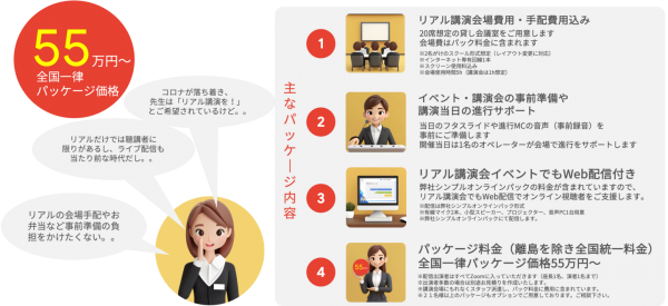 クロスコ株式会社が「リアル講演会シンプルパック」の提供を開始　〜 リアル講演会とライブ配信、両方の魅力をワンストップで実現 〜