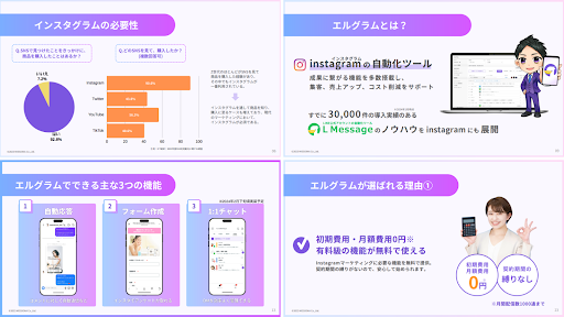 インスタ自動化ツール「エルグラム」のサービス資料配布