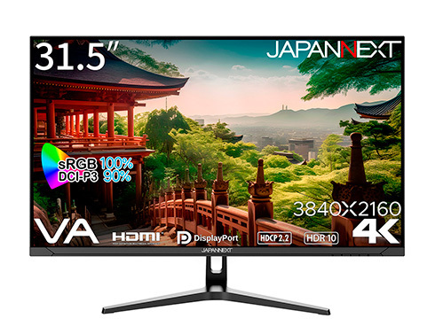 JAPANNEXTが31.5インチ VAパネル搭載の4K液晶モニター2機種を4月5日(金)に発売