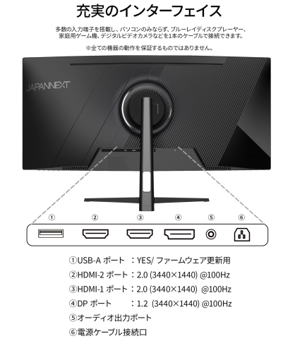 JAPANNEXTが大画面34インチ VAパネル搭載 UWQHD解像度の湾曲液晶モニターをAmazon限定 39,980円で7月5日（金)に発売