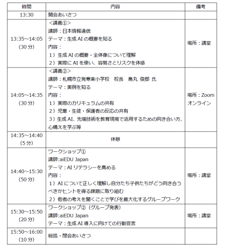 北海道内初の産官学連携による教職員向け生成AI合同研修会を開催