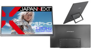 JAPANNEXTが18.5インチ IPSパネル搭載 120Hz対応 フルHD解像度のモバイルゲーミングモニターを42,980円で8月30日(金)に発売