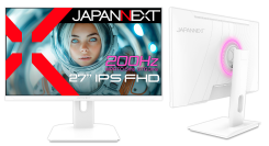 JAPANNEXTが27インチ IPSパネル搭載 200Hzに対応したホワイトカラーのフルHDゲーミングモニターを25,980円で10月11日(金)に発売