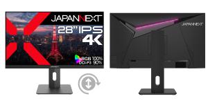 JAPANNEXTが28インチ IPSパネル採用 昇降式多機能スタンド搭載の4K液晶モニターをAmazon限定 31,980円で11月8日(金)に発売