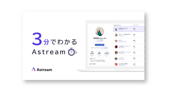 インフルエンサーマーケティングツール「Astream」で、TikTokインフルエンサーのPR投稿が表示可能に！