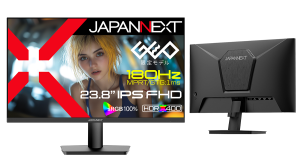 JAPANNEXTが23.8インチ IPSパネル搭載 180Hz対応のフルHDゲーミングモニターを ゲオ限定 17,980円(税抜)で11月22日(金)に発売