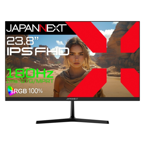 JAPANNEXTが23.8インチ IPSパネル搭載 180Hz対応のフルHDゲーミングモニターをAmazon限定 16,980円で12月20日(金)に発売