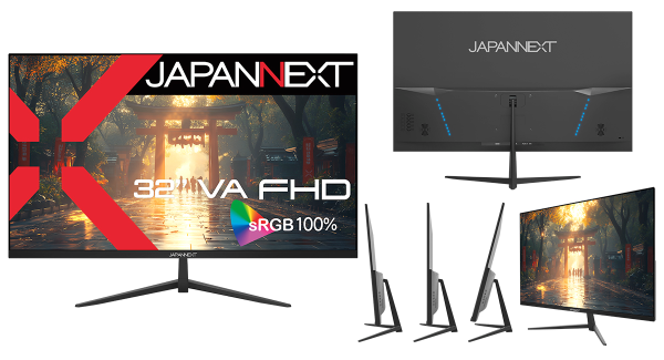 JAPANNEXTが32インチのVAパネルを搭載したフルHD液晶モニターをAmazon限定 24,980円で1月17日(金)に発売