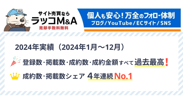 【ラッコM&A】2024年実績：成約金額11億8,815万円超で過去最高。2年連続で10億円突破