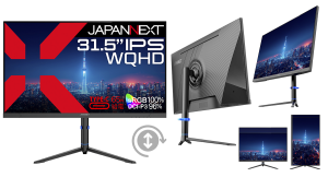 JAPANNEXTが31.5インチ IPSパネル搭載 USB-C(最大65W)給電に対応したWQHD液晶モニターを41,980円で2月21日(金)に発売